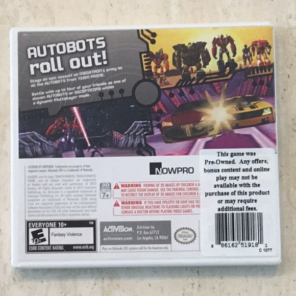 Transformers Prime The Game Nintendo 3DS Game - Picture 2 of 16